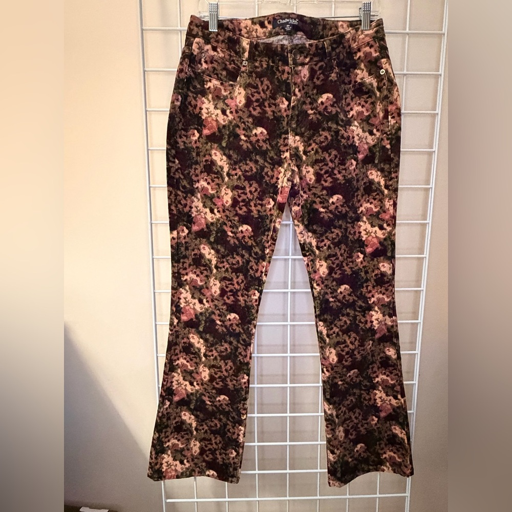 Chadwicks Floral printed corduroy Boot Cut Pants